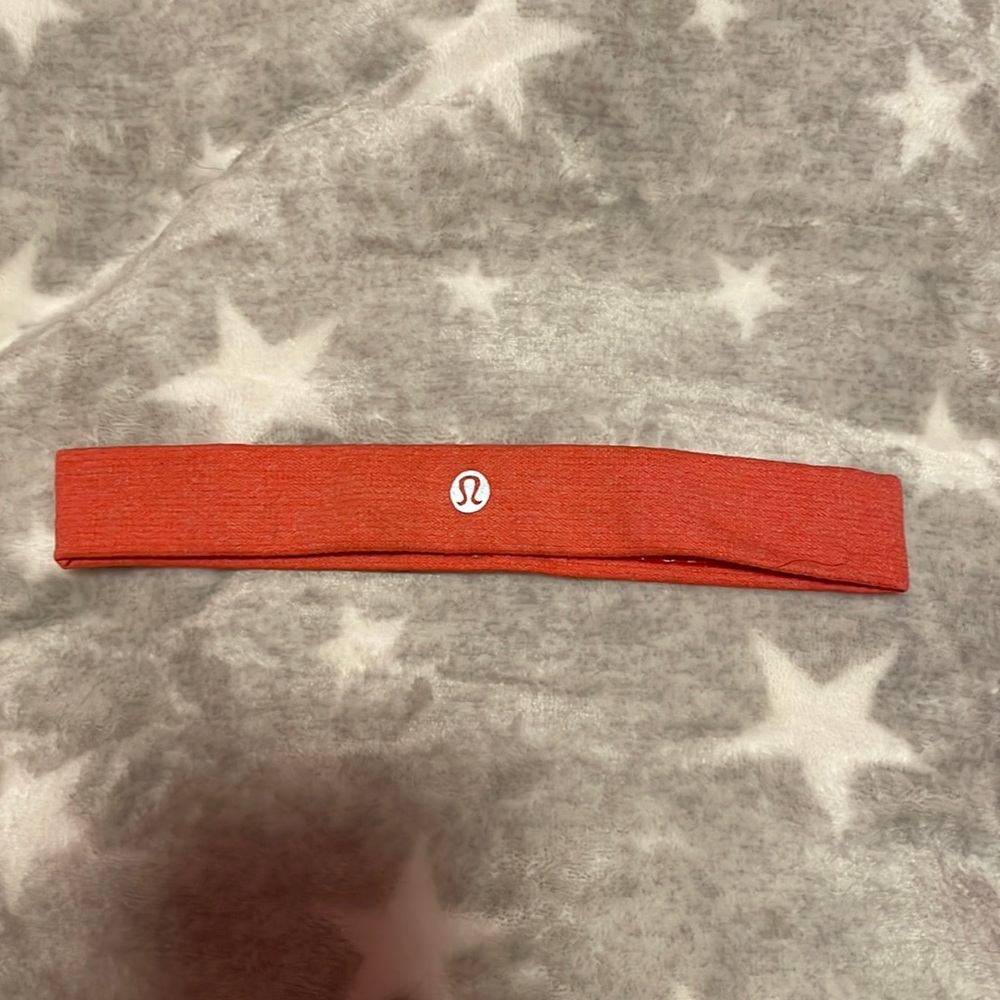 Thin orange Lululemon headband